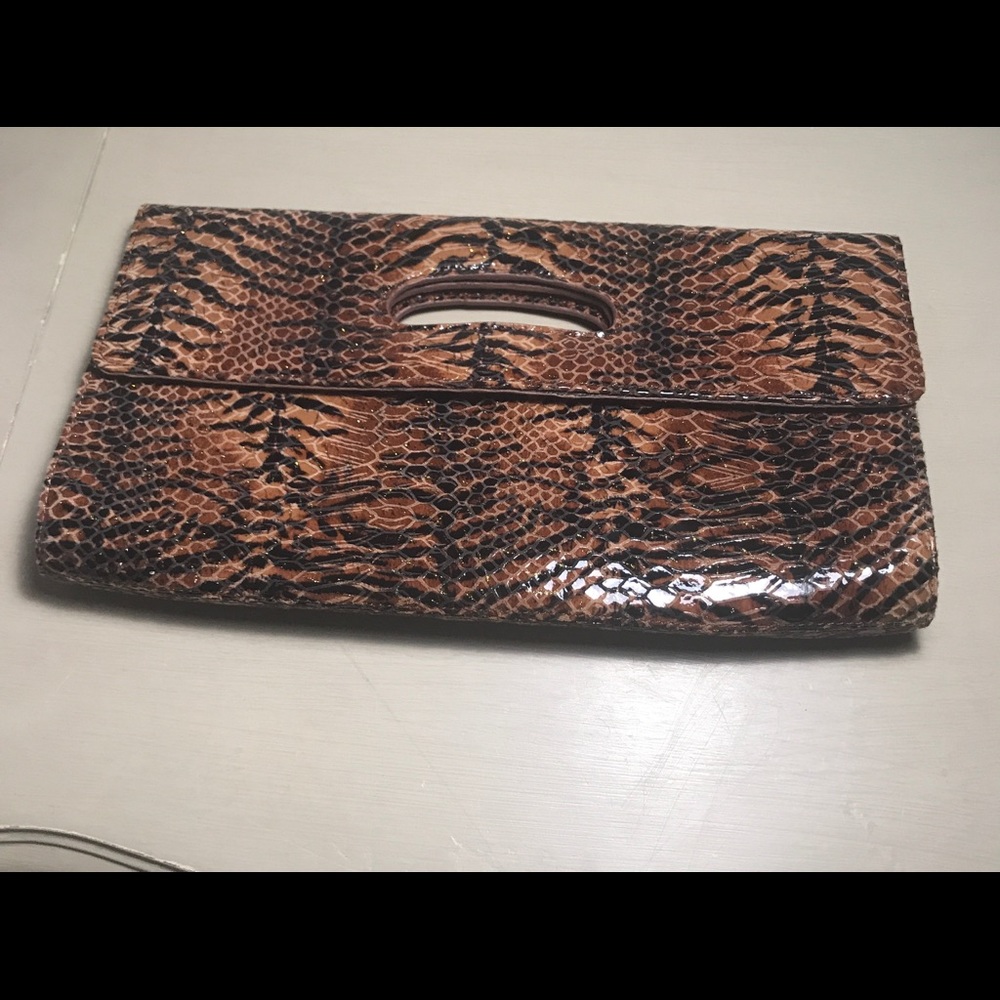 Animal print clutch